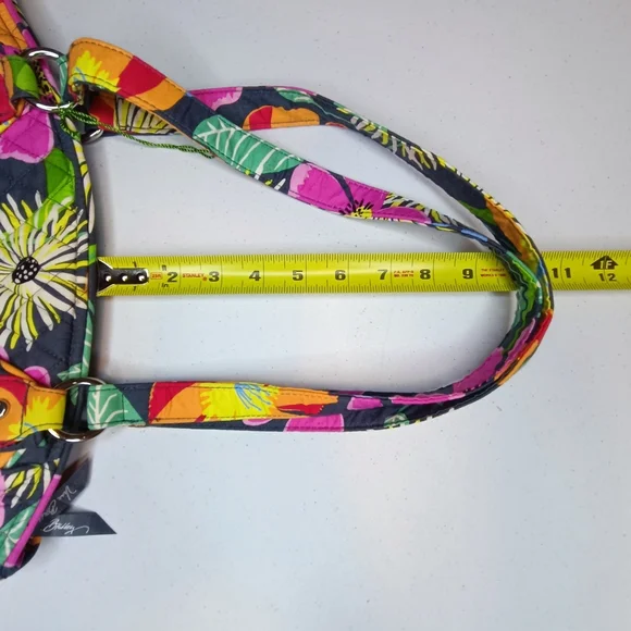 Vera Bradley Glenna Satchel Jazzy Blooms Floral Quilted Tote NWOT - Picture 15 of 15